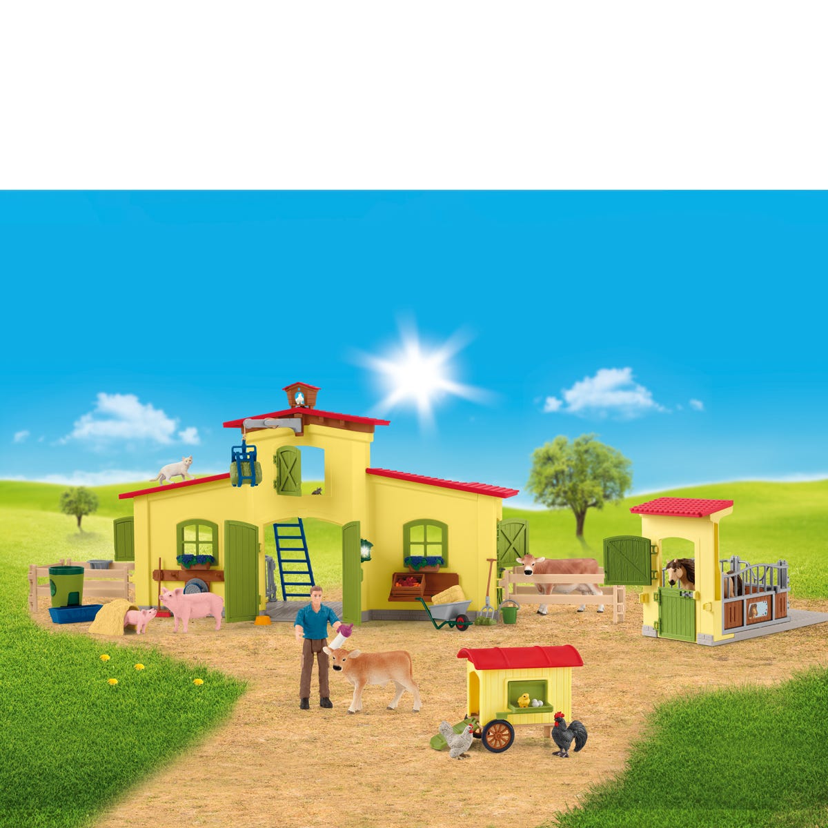 schleich-horse-club-farm-h-hnerstall-pferdestall-72224-spielset image 2