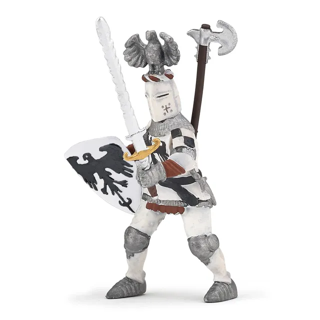 papo-medieval-wei-er-ritter-figur-mit-wappen image 1