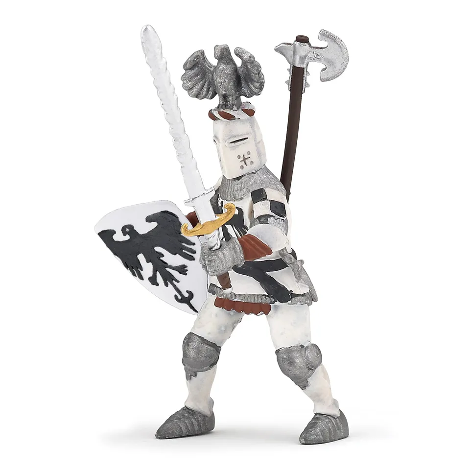 papo-medieval-wei-er-ritter-figur-mit-wappen image 1