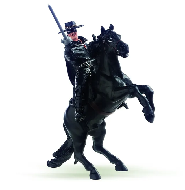 papo-historicals-zorro-pferdefigur-schwarz-tornado image 1