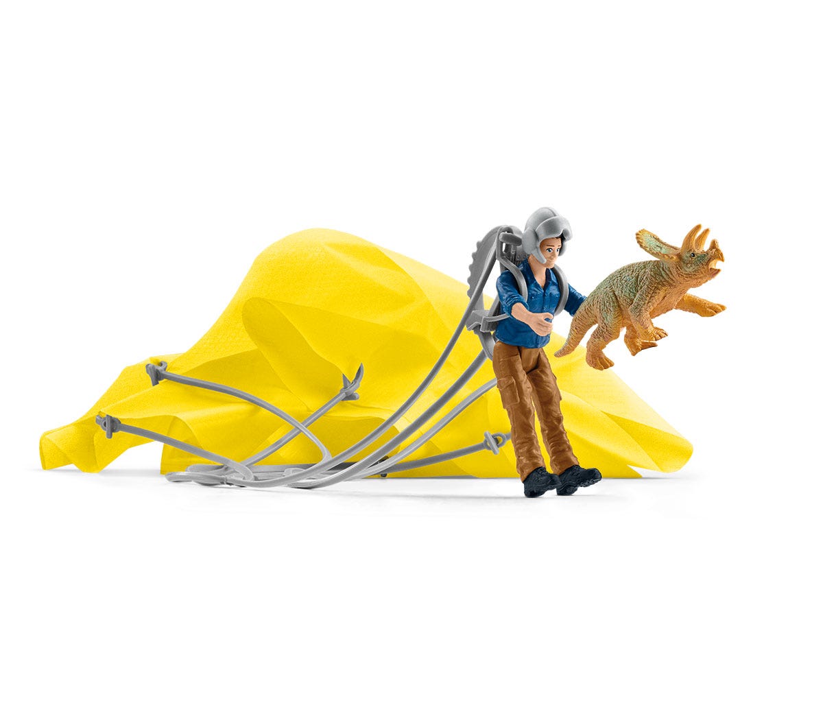schleich-dinosaurs-dino-rettung-fallschirm-spielset-triceratops image 1