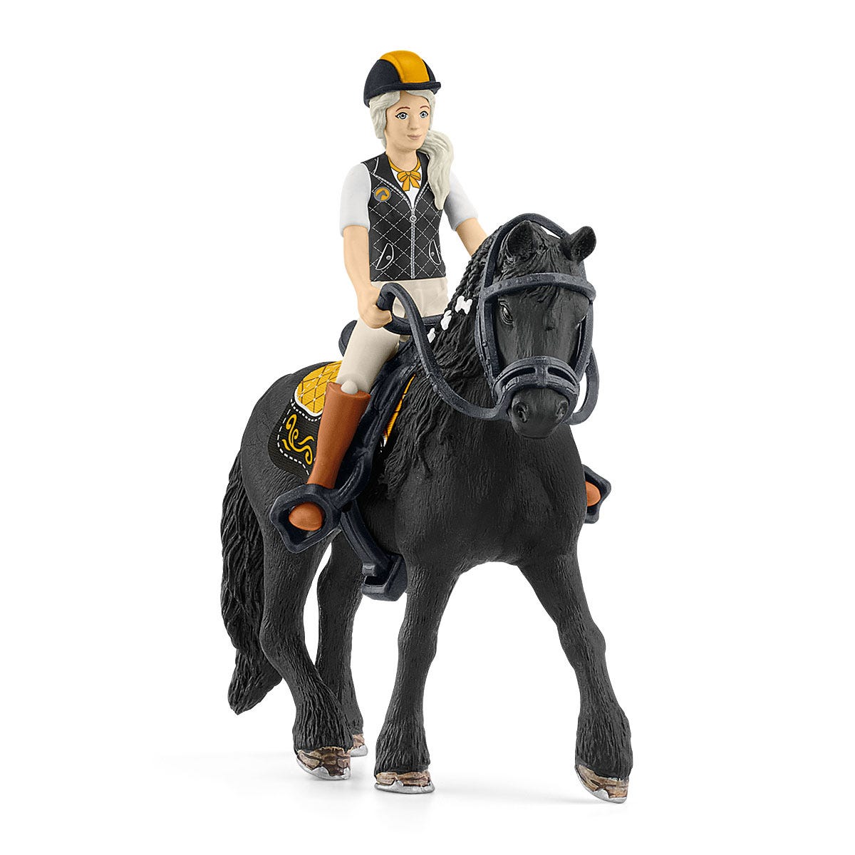 schleich-horse-club-tori-princess-pferd-mit-reiterin-friesenstute-set image 1