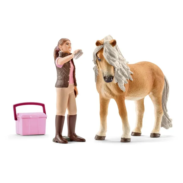 schleich-horse-club-pferdepflegerin-island-pony-41431 image 1