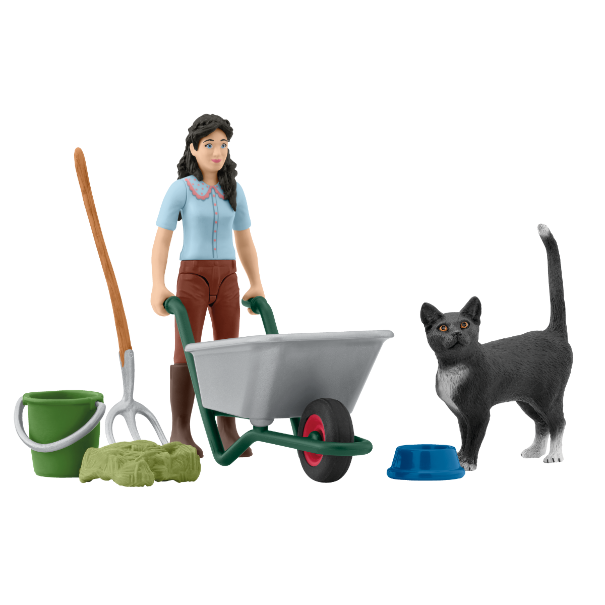 schleich-horse-club-42747-ausmist-und-pflegeset-mit-schubkarre image 2