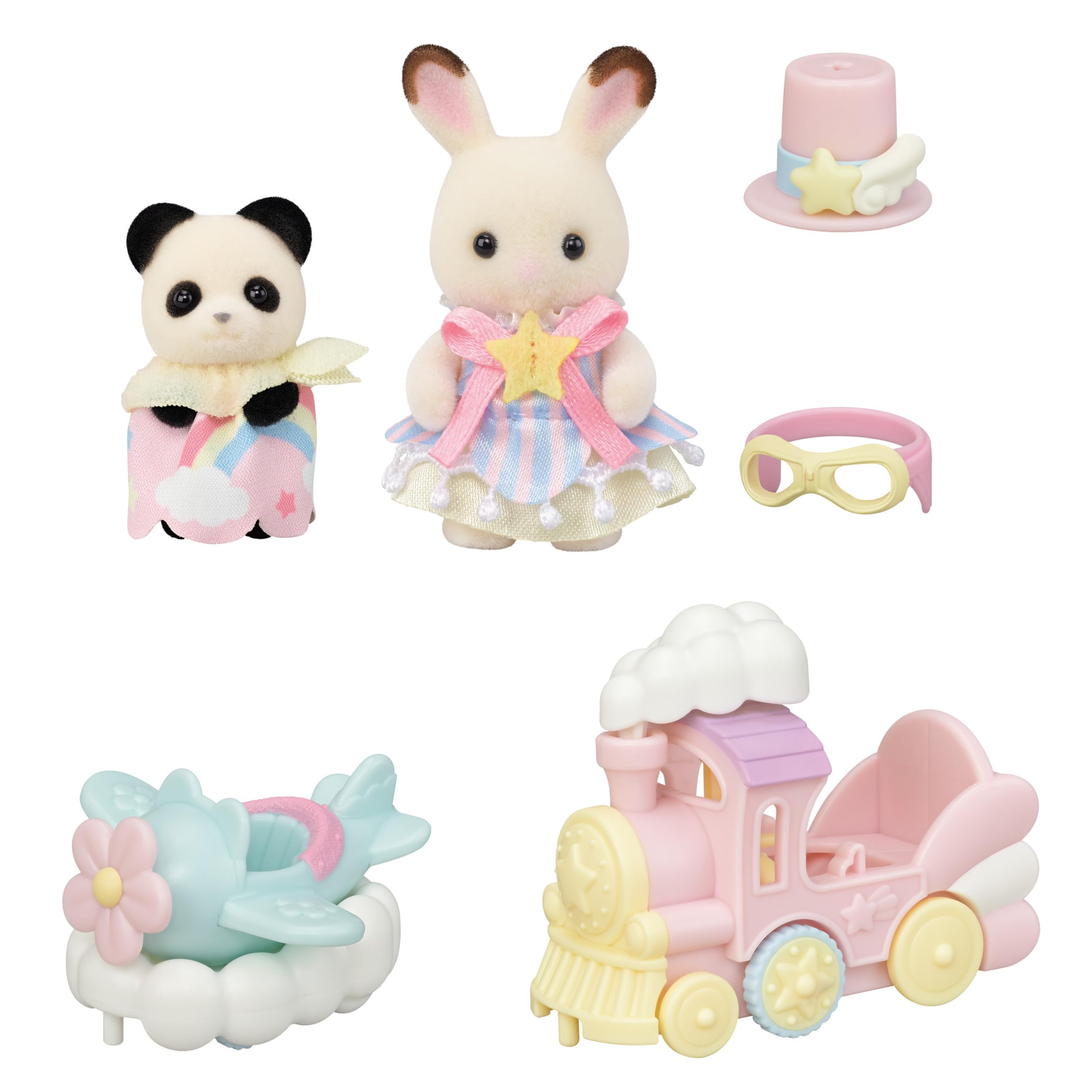 sylvanian-families-5819-freizeitpark-zugfahrt-spielset-mit-babys image 2