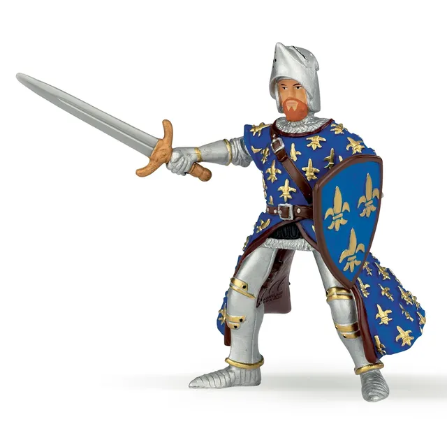 papo-medieval-prinz-philip-ritter-figur-blau-mit-schwert image 1