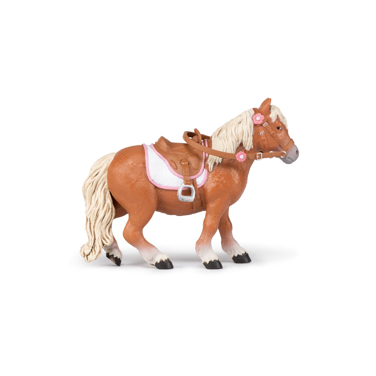 papo-horses-shetlandpony-figur-mit-sattel-ponyfigur image 1