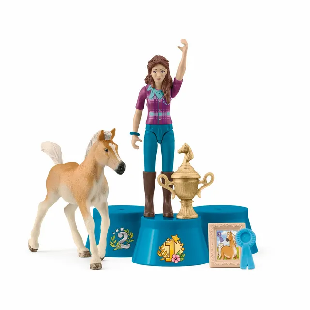 schleich-horse-club-preisverleihung-spielfigur-set-lisa-fohlen image 1