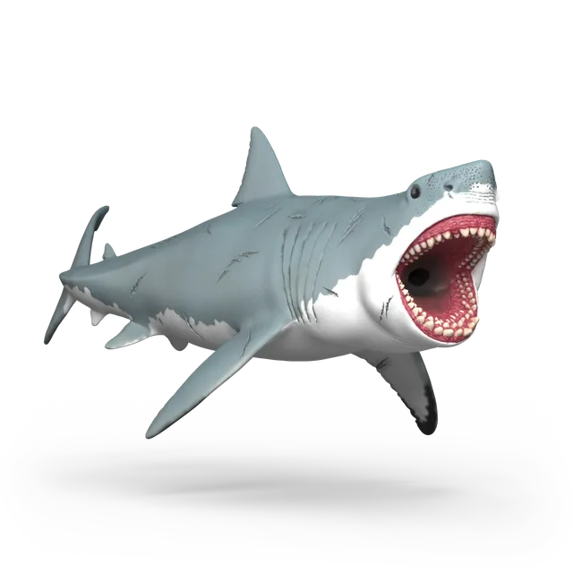 schleich-dinosaurs-megalodon-spielfigur-15055-urzeit-hai image 1