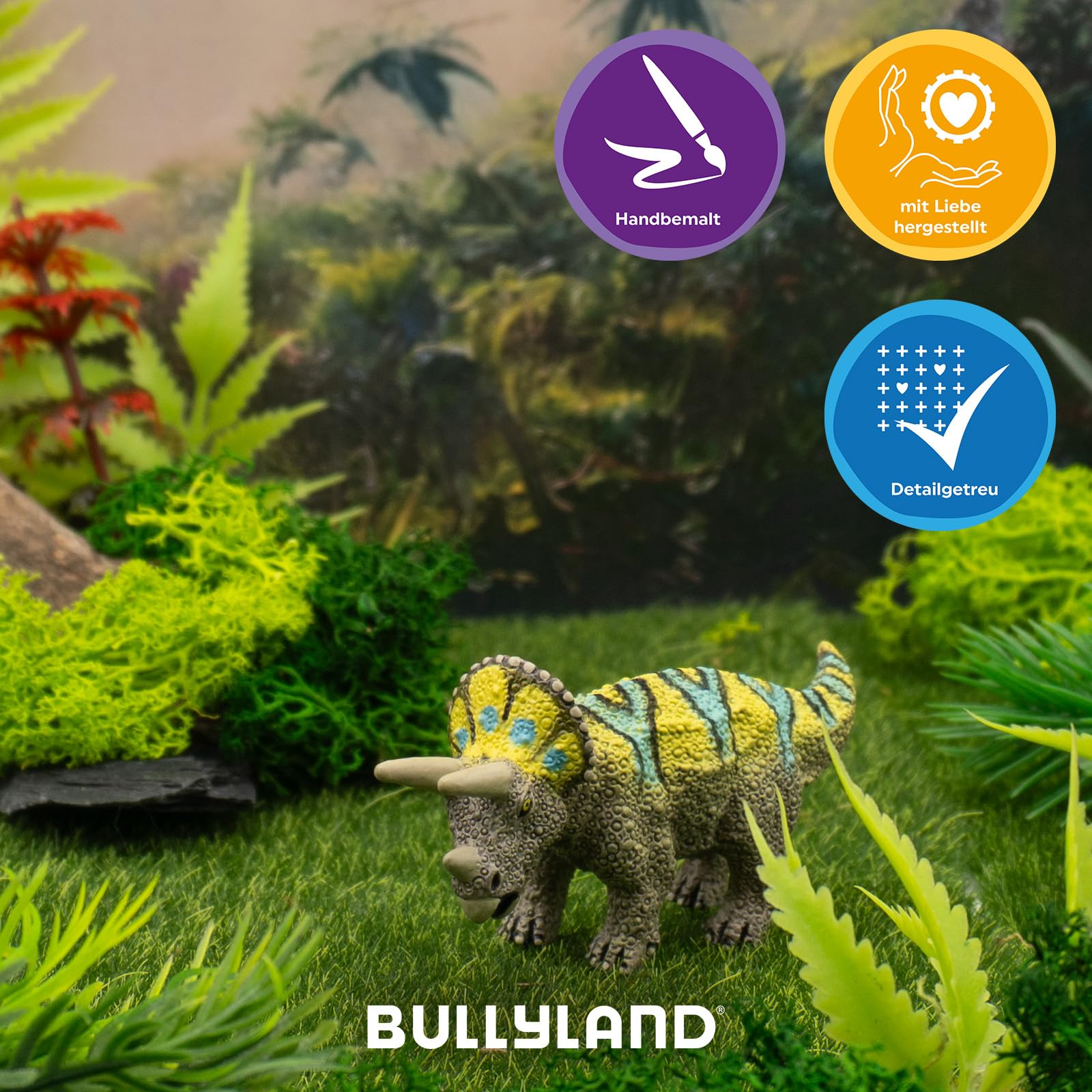 bullyland-dinopark-61317-triceratops-dinosaurier-figur-7-5-cm image 2