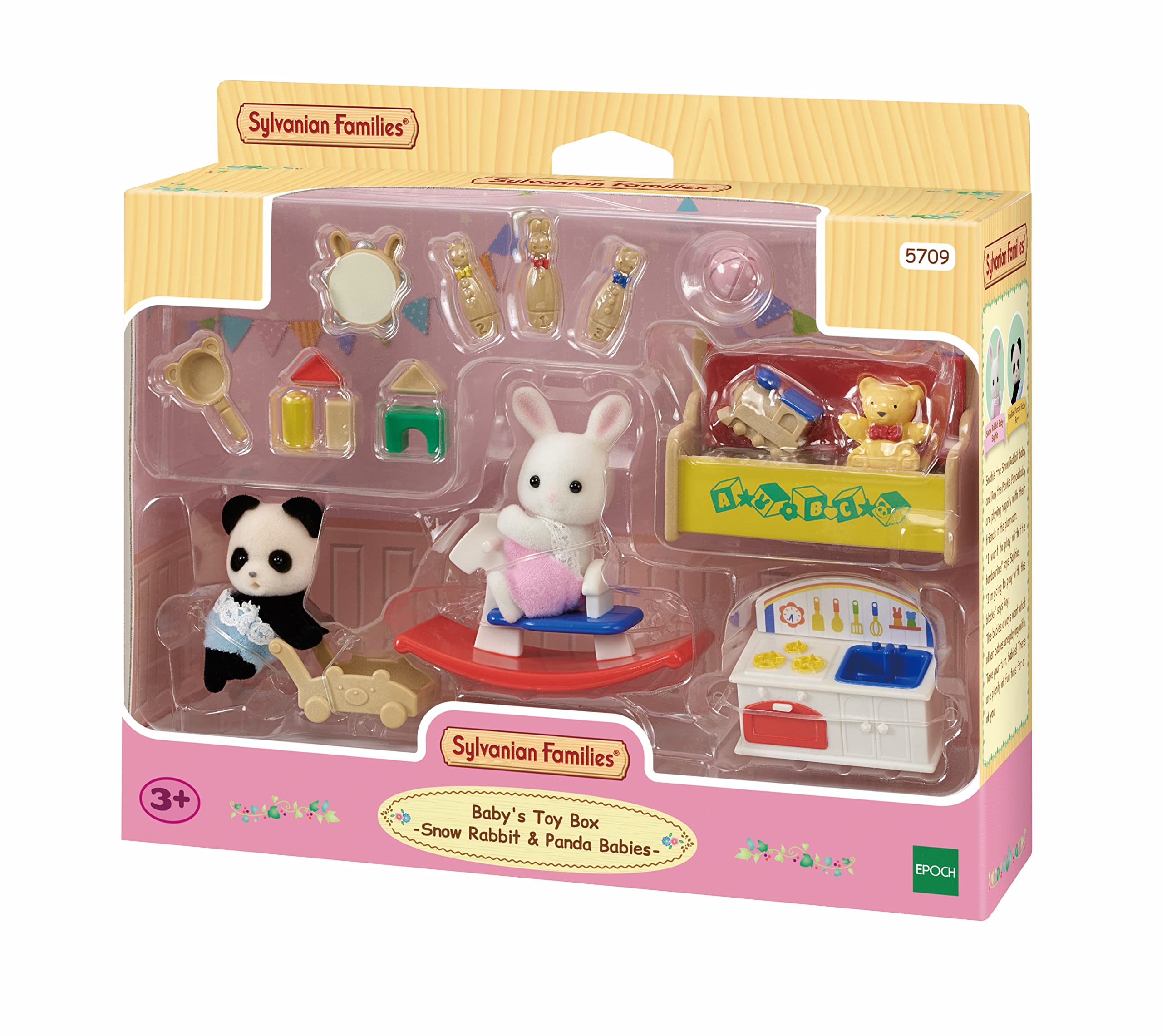 sylvanian-families-baby-party-5709-toy-box-panda-schneehasen image 2