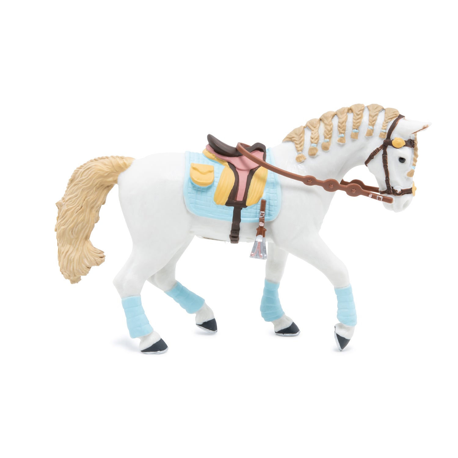 papo-horses-fashion-rider-blau-pferdefigur-sattel image 1