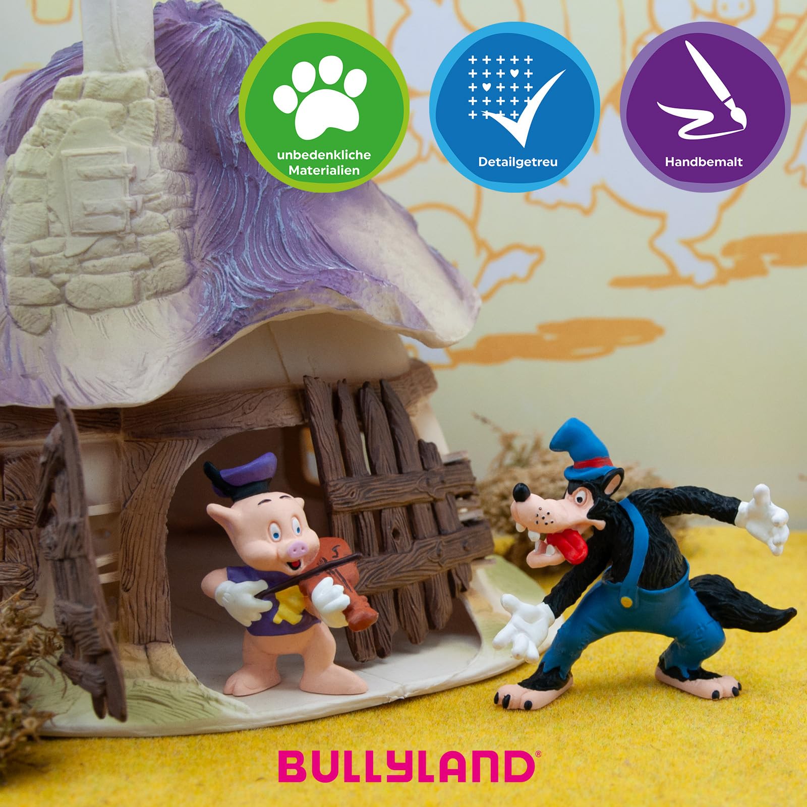 bullyland-disney-classic-fiedler-spielfigur-schweinchen-drei-schweinchen image 5