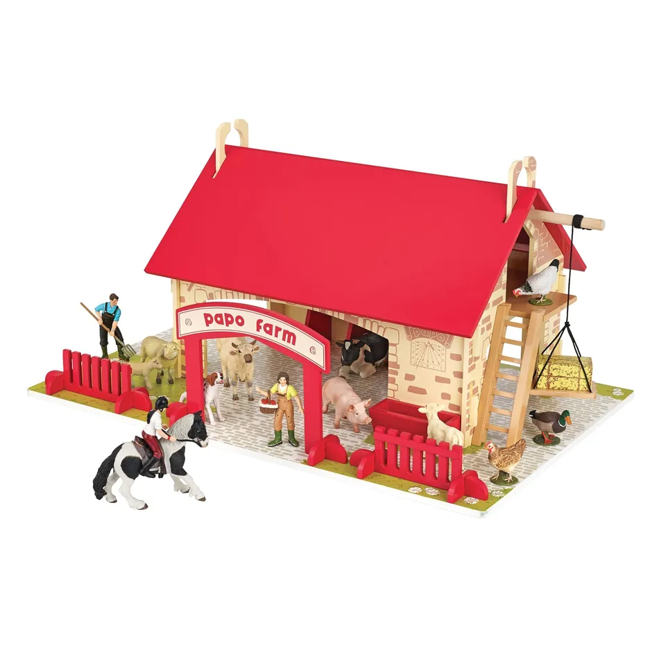 papo-farmyard-friends-my-first-bauernhof-holz-set image 1