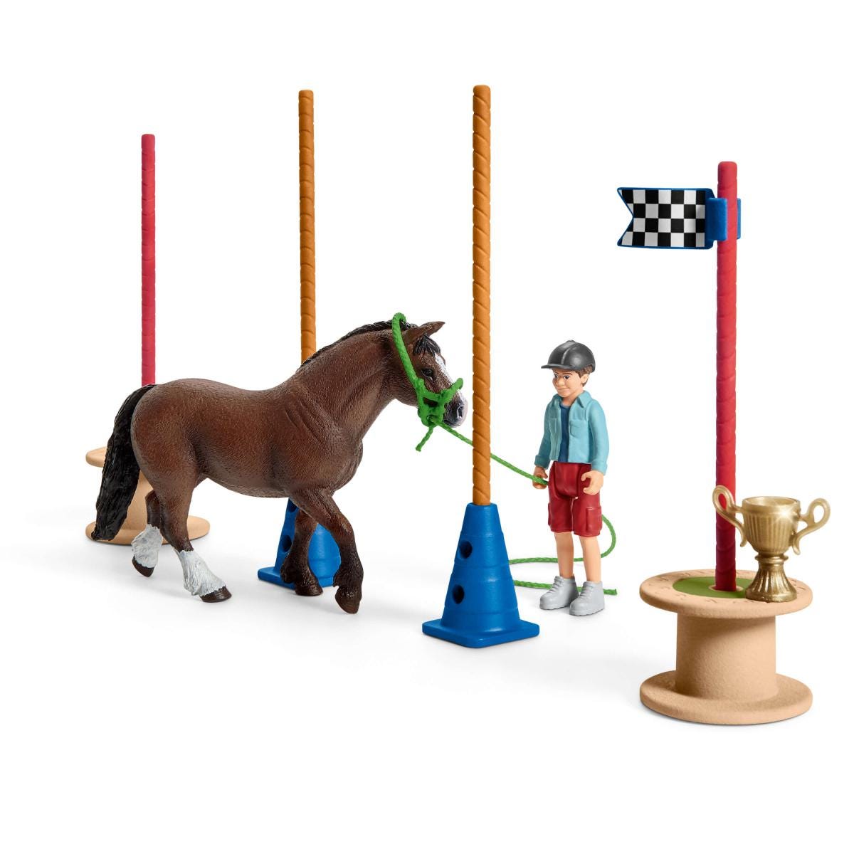 schleich-horse-club-pony-agility-rennen-42482-spielfiguren-set-parcours image 2