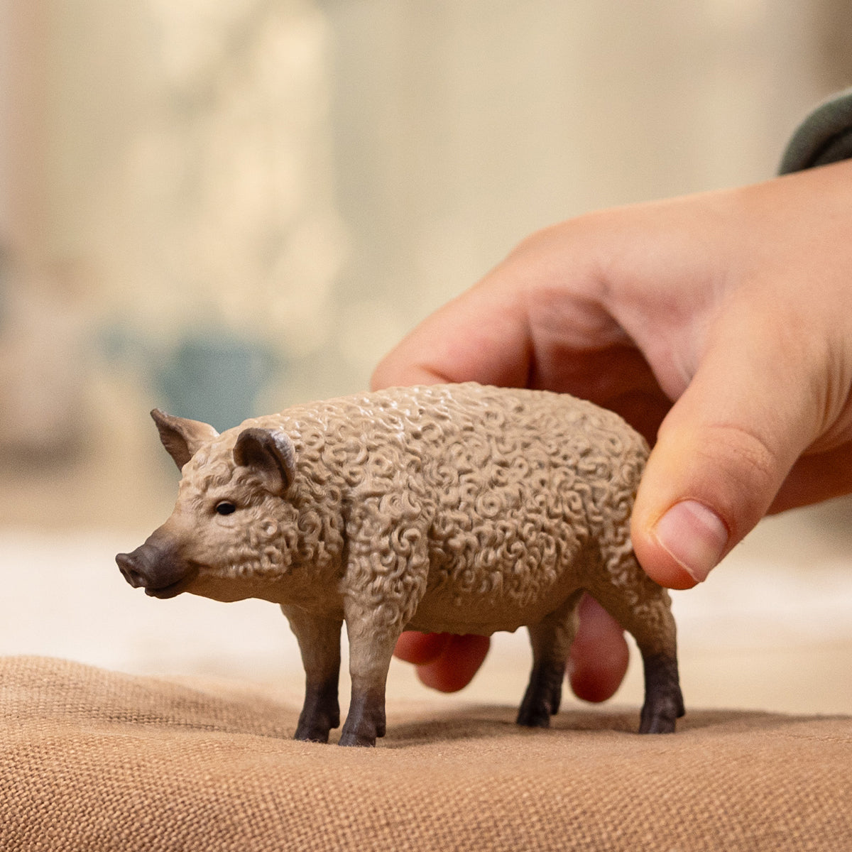 schleich-farm-world-wollschwein-figur-14892-bauernhof image 2