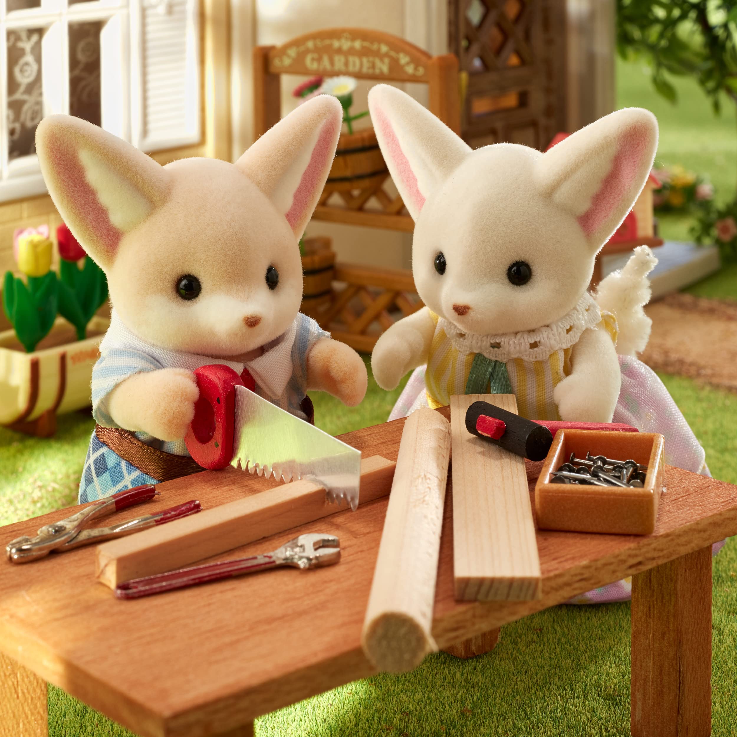 sylvanian-families-5696-w-stenfuchs-familie-figuren-set-mit-wagen image 5
