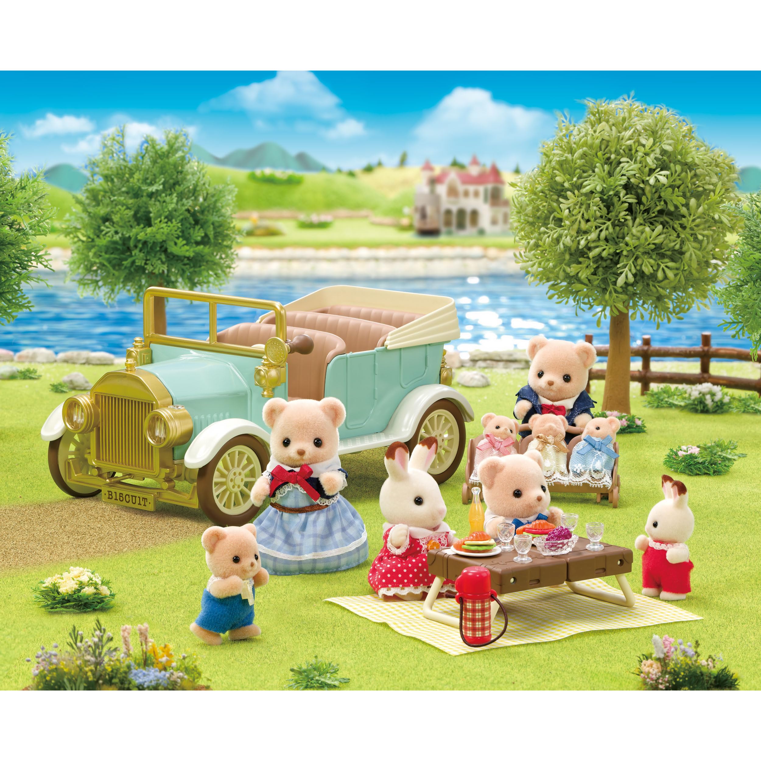 sylvanian-families-5868-familien-oldtimer-spielzeugauto-mit-zubeh-r image 6