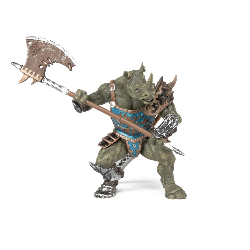 papo-fantasy-mutant-nashorn-figur-krieger-mit-axt image 1