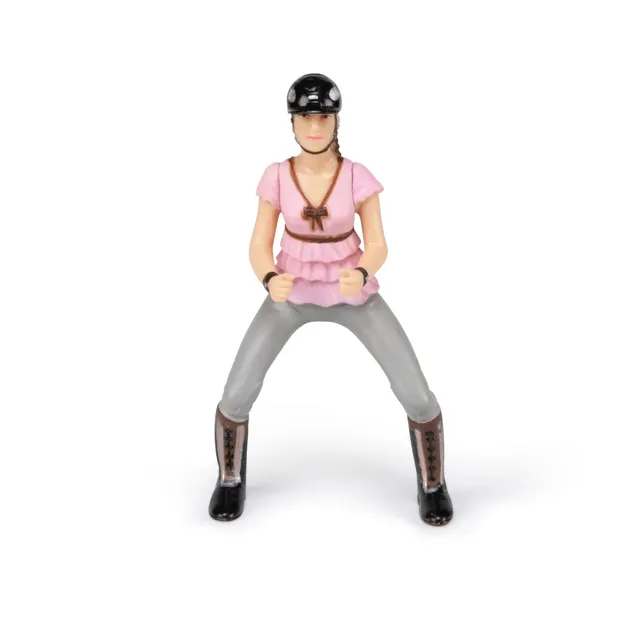 papo-horses-rosa-mode-reiterin-pferdefigur image 1