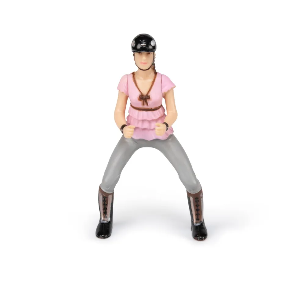 papo-horses-rosa-mode-reiterin-pferdefigur image 1
