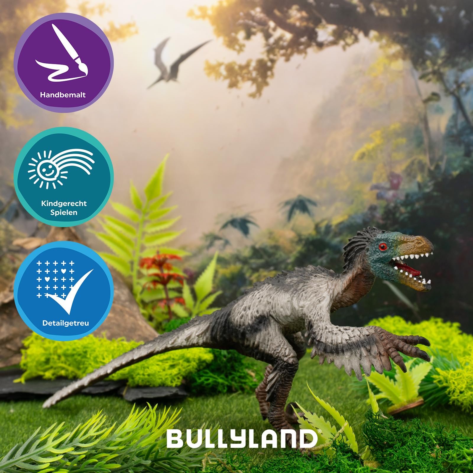 bullyland-dinopark-61466-velociraptor-spielfigur-22-cm-pvc-frei image 2