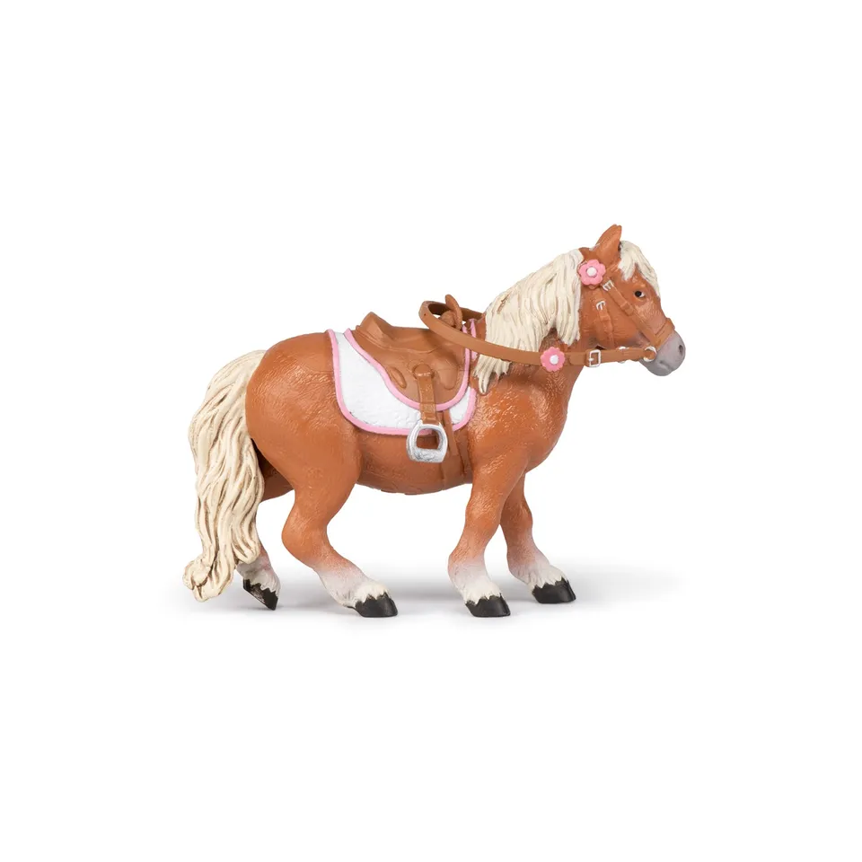 papo-horses-shetlandpony-figur-mit-sattel-ponyfigur image 1