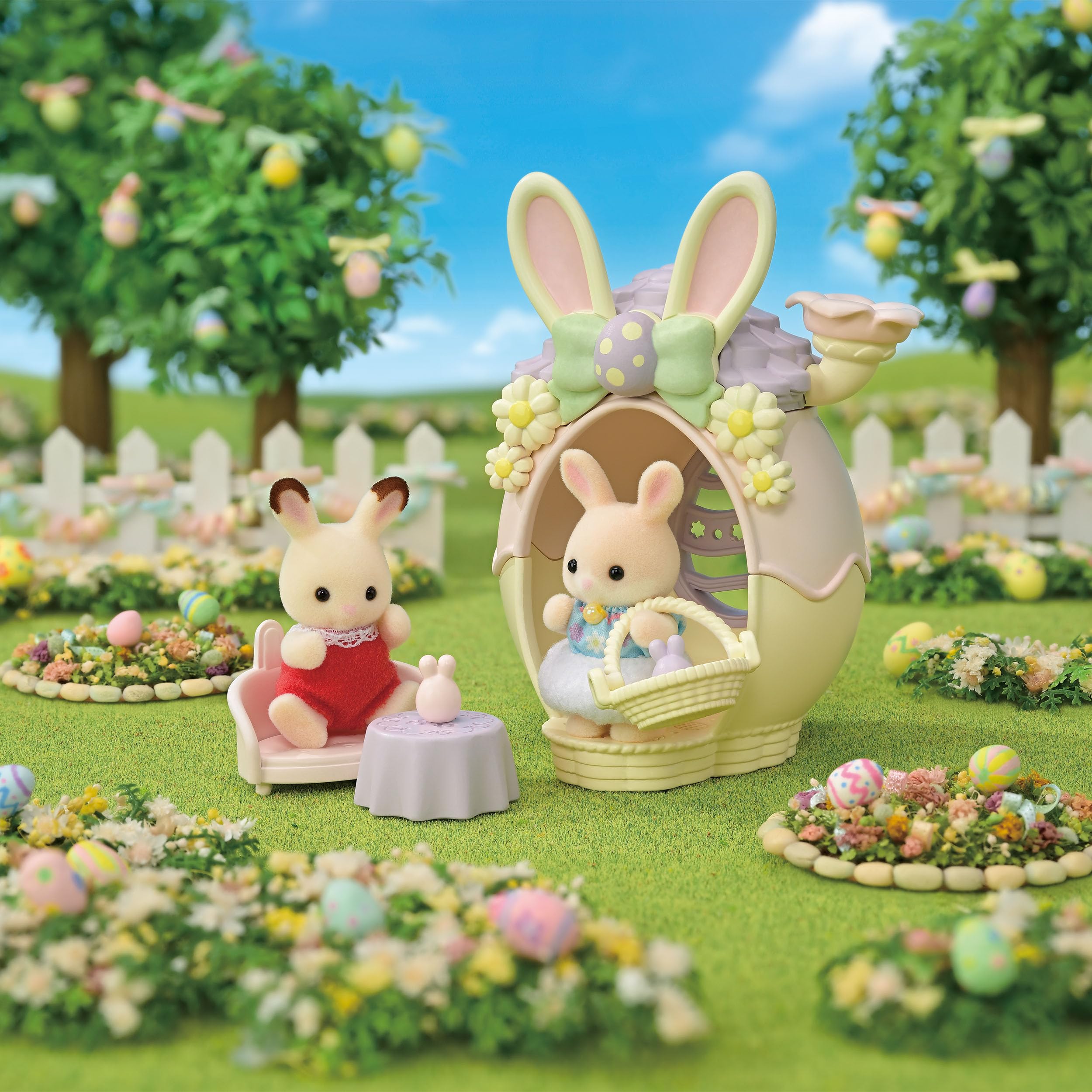 sylvanian-families-baby-party-5802-babyhasen-osterspa-hasenhaus image 6