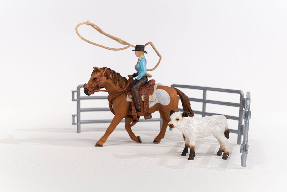 schleich-horse-club-team-roping-cowgirl-42577-spielset image 7