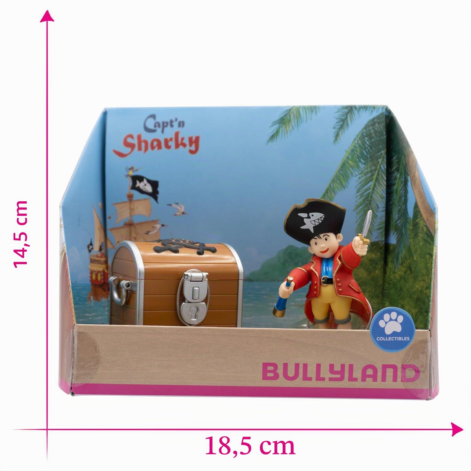 bullyland-capt-n-sharky-pirat-18900-spielfigur-mit-truhe image 2