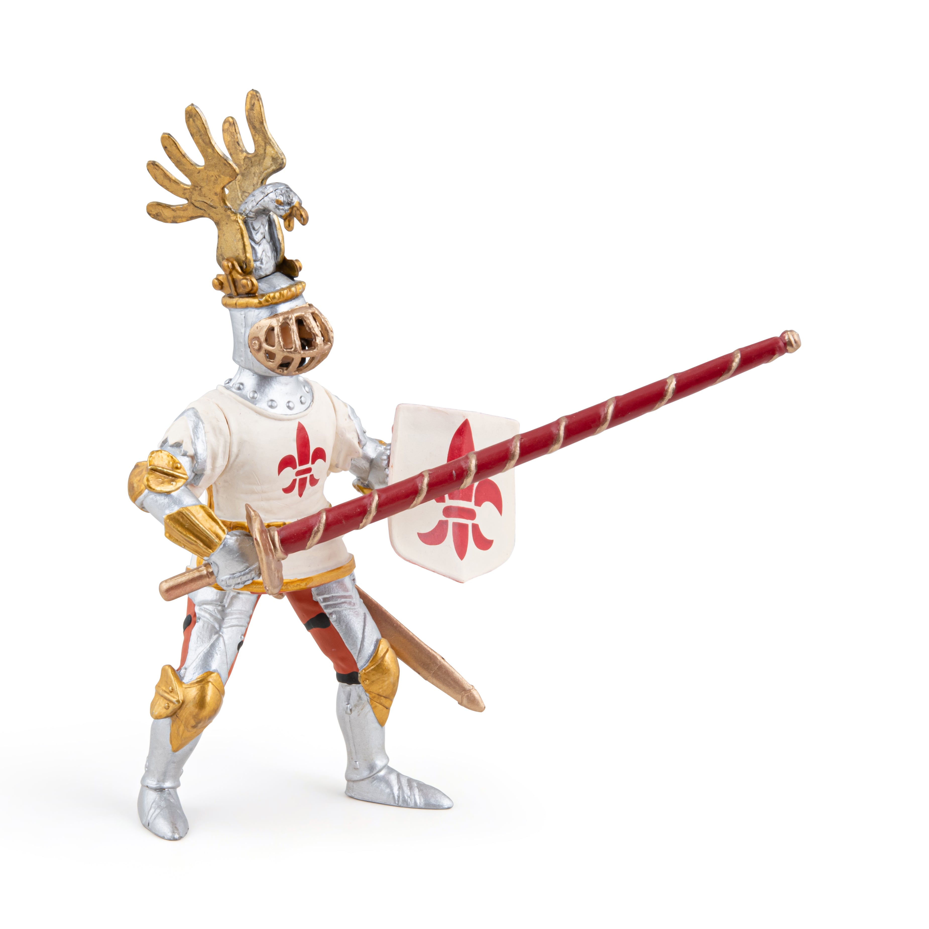 papo-medieval-wei-er-ritter-ritterfigur-mit-pferd-lilie image 4