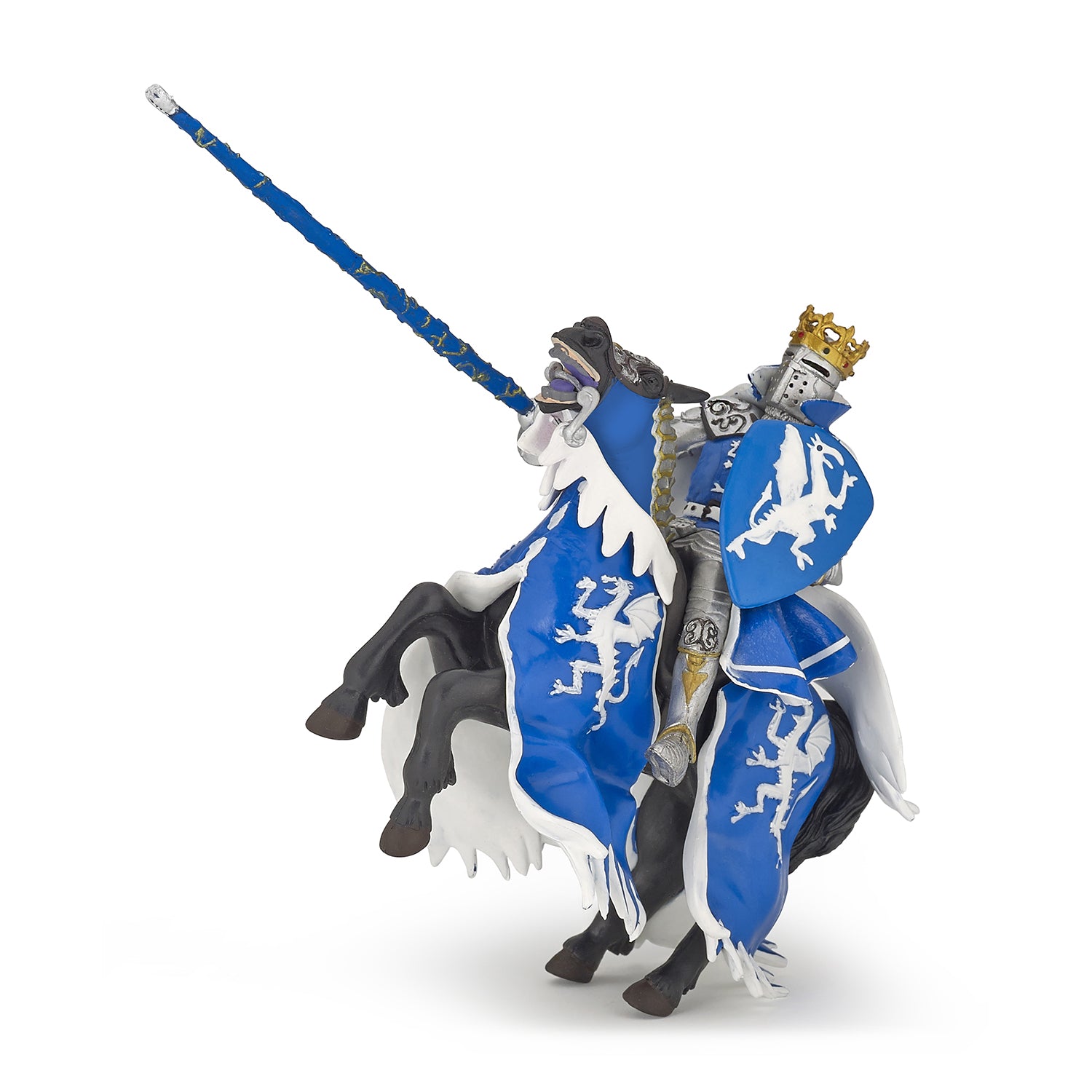 papo-medieval-k-nigspferd-blauer-drache-pferdefigur image 2
