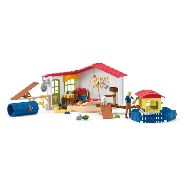 schleich-farm-world-42607-tierhotel-spielset-kleintiere image 1