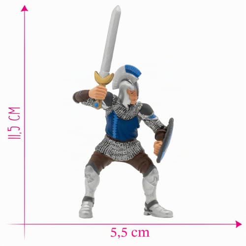 bullyland-castles-and-palaces-80764-schwertk-mpfer-figur-blau-11-5-cm image 6