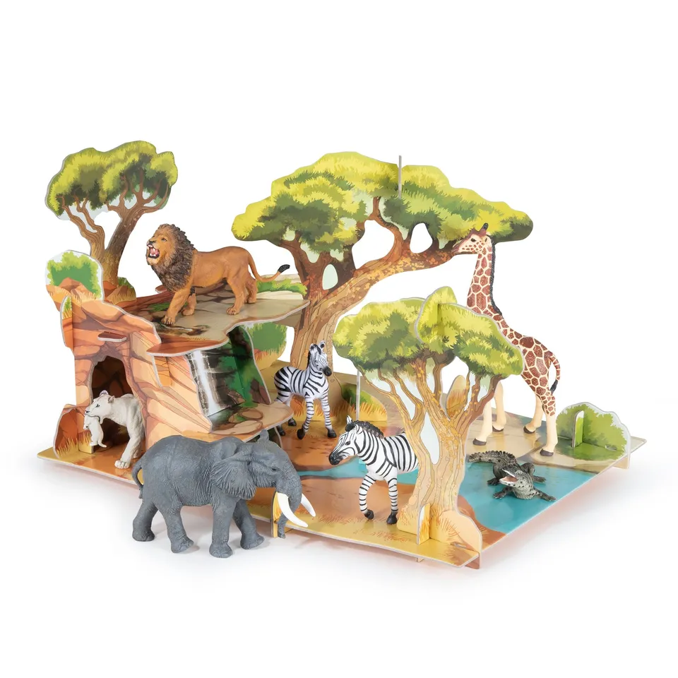 papo-wildlife-die-savanne-xxl-kulisse-isiplay-set image 1