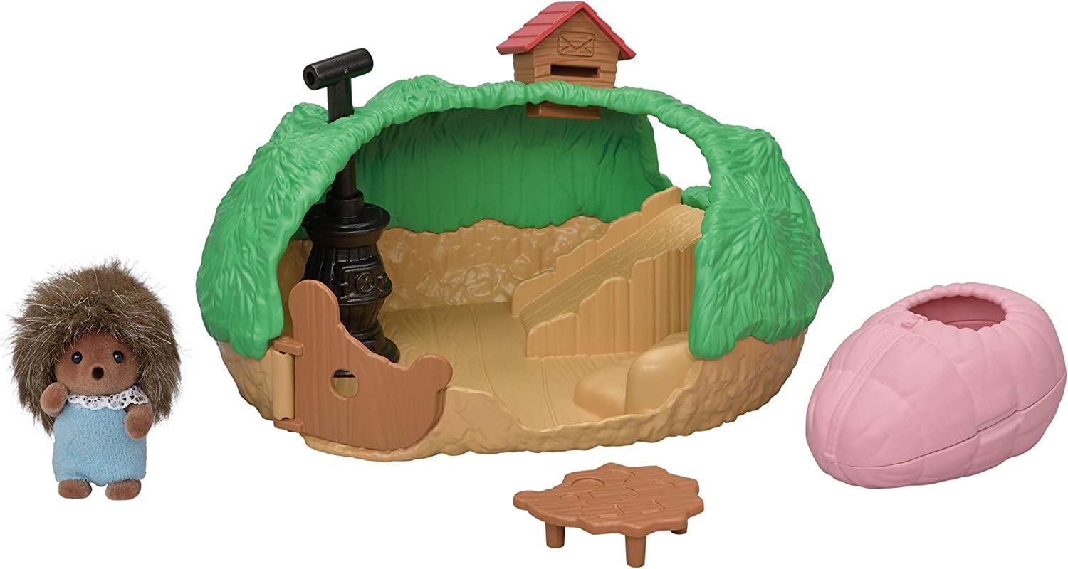 sylvanian-families-5453-baby-igelh-hle-puppenhaus-spielset-camping image 1