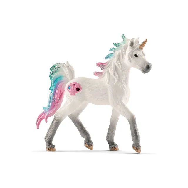 schleich-bayala-meeres-einhorn-fohlen-figur-mit-glitzerm-hne image 1