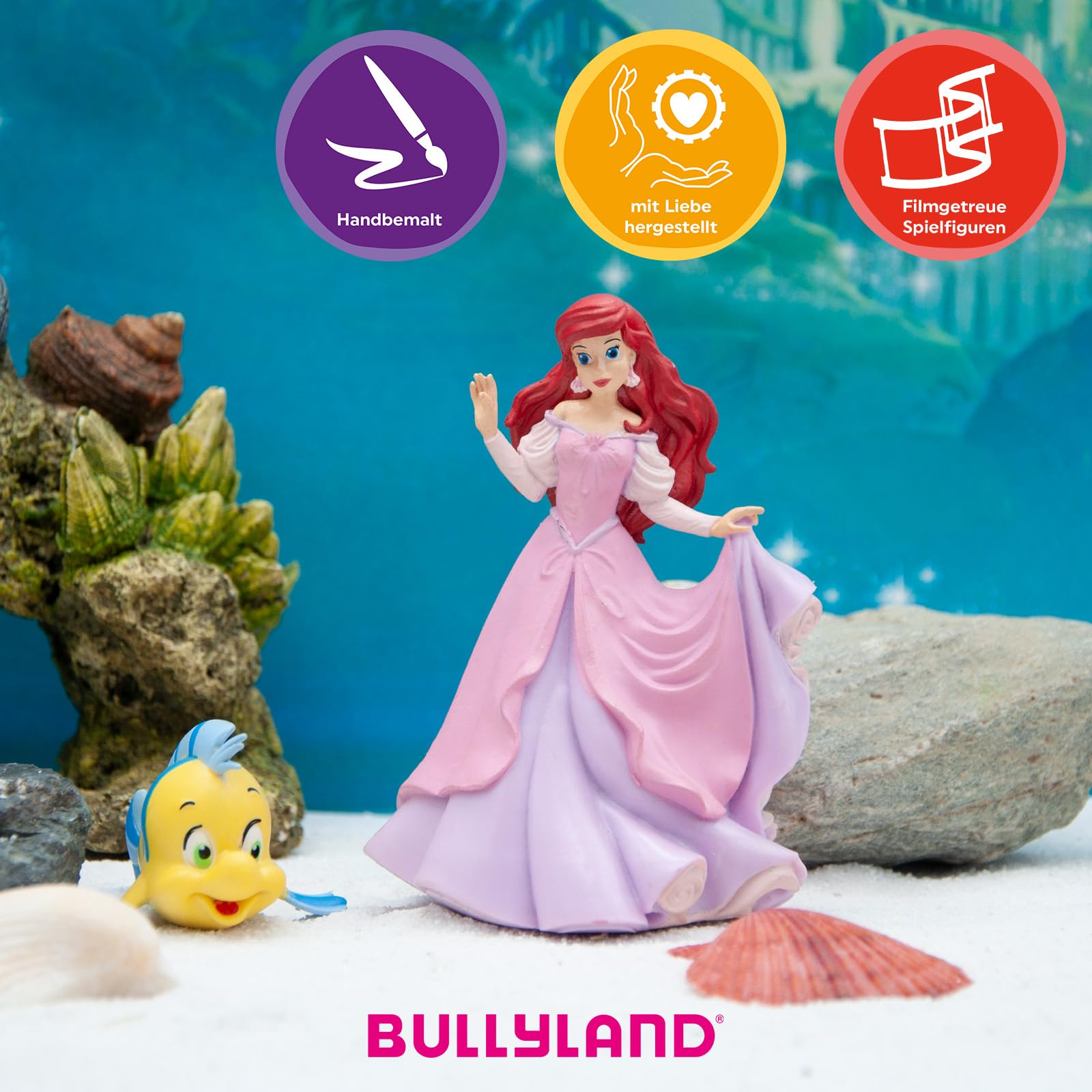 bullyland-disney-princess-arielle-12312-figur-rosa-kleid image 5