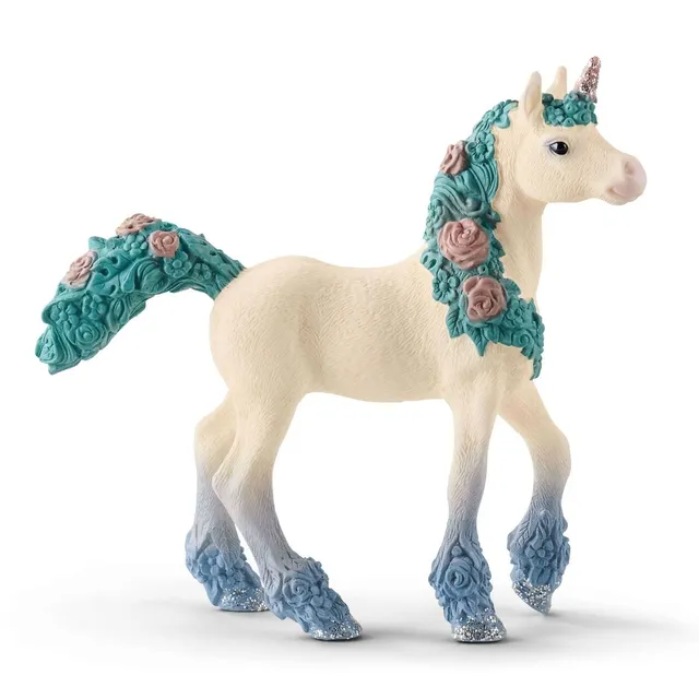 schleich-bayala-bl-ten-einhorn-fohlen-spielfigur-blumenm-hne image 1