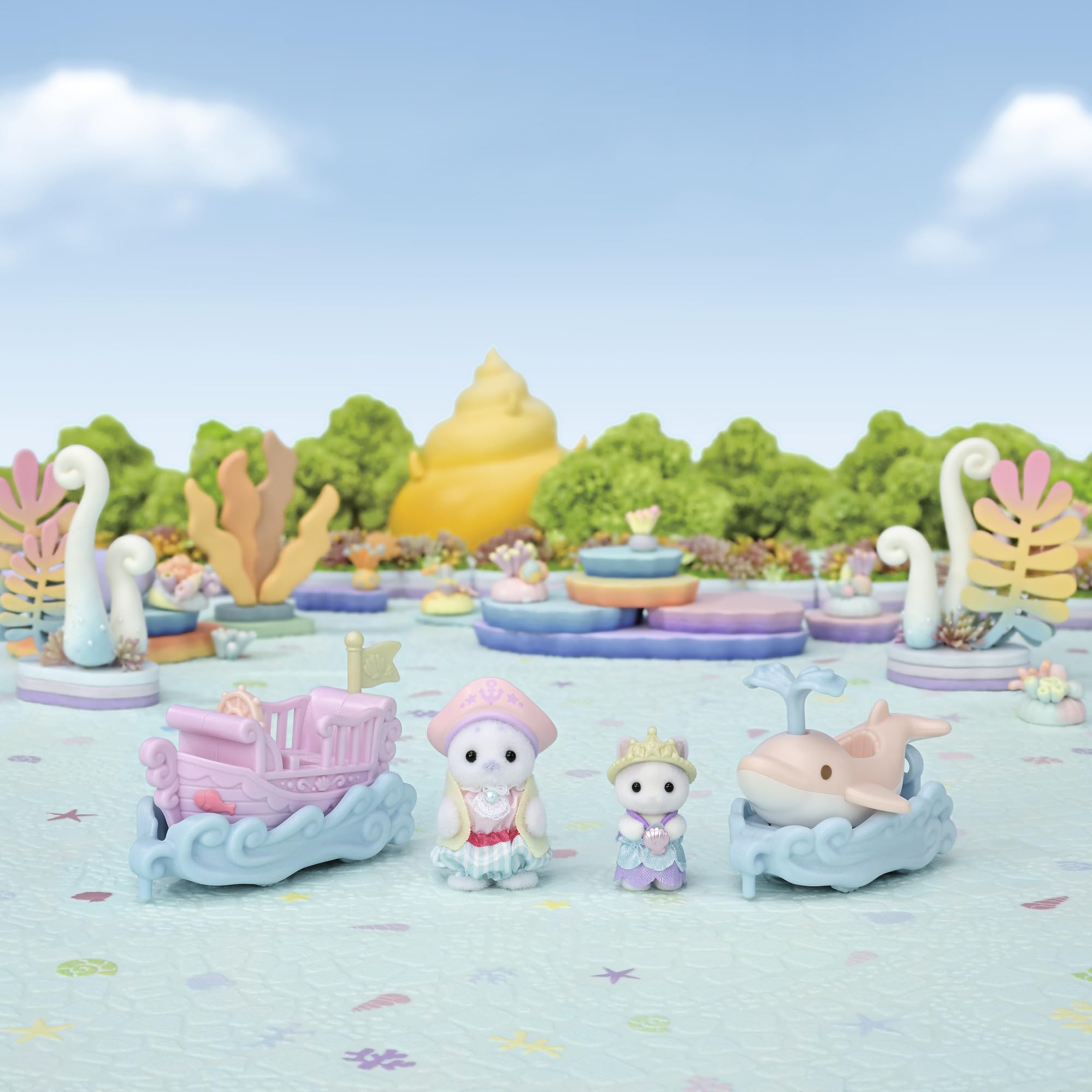 sylvanian-families-seaside-wellenritt-5820-spielset-robbe-katze image 3