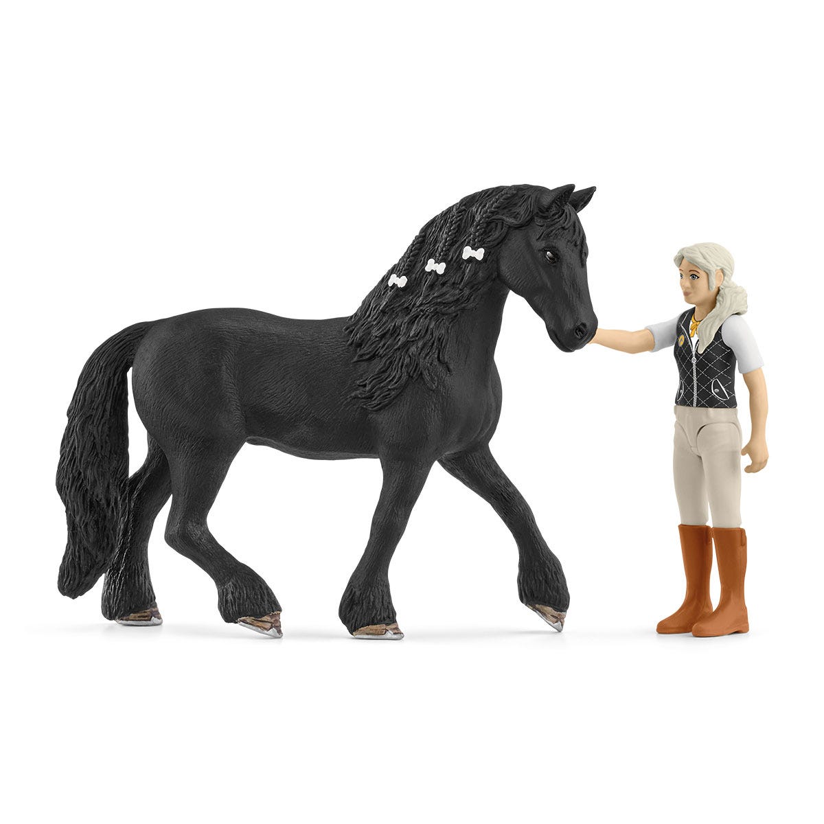 schleich-horse-club-tori-princess-pferd-mit-reiterin-friesenstute-set image 2