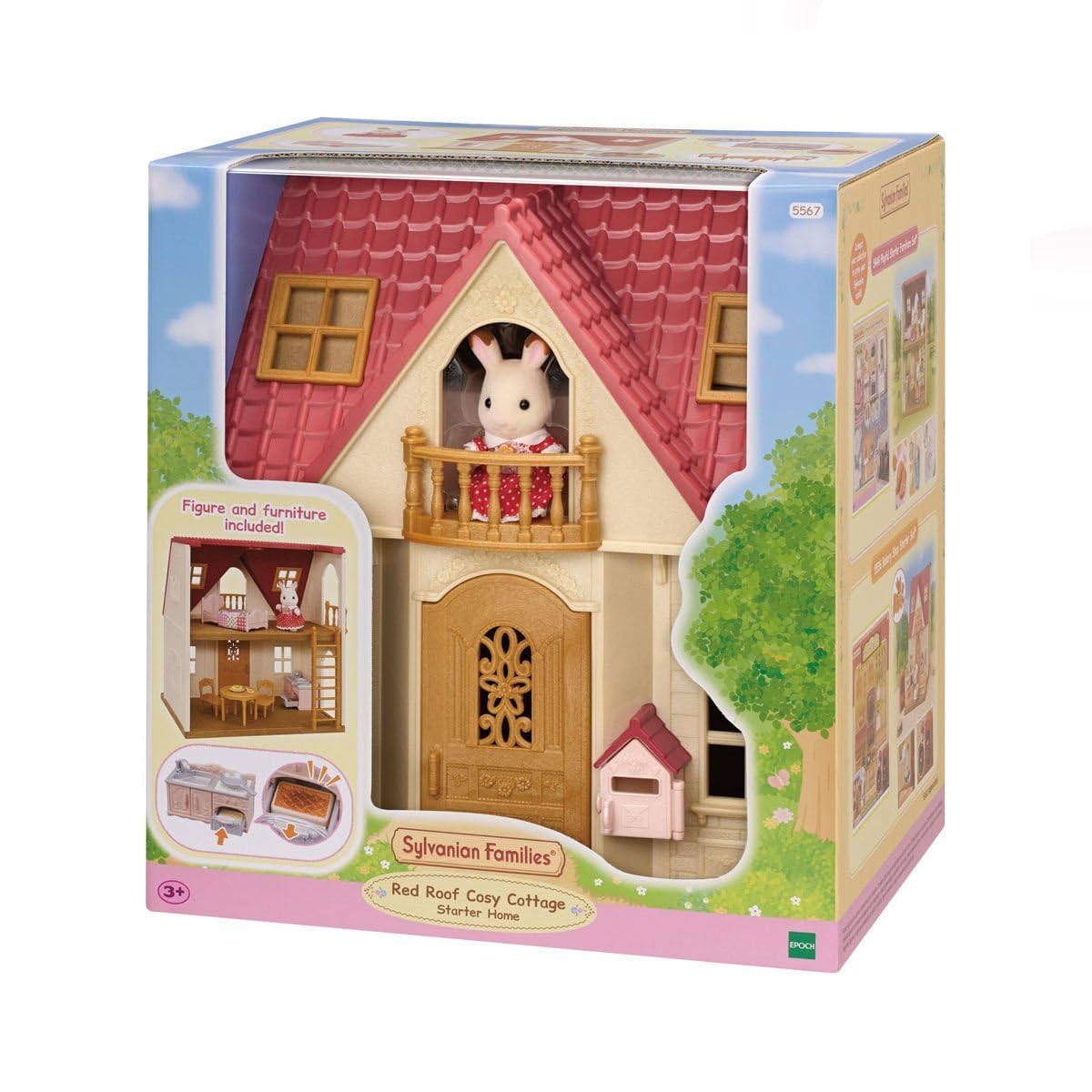 sylvanian-families-village-starter-haus-puppenhaus-5567-mit-figur image 3