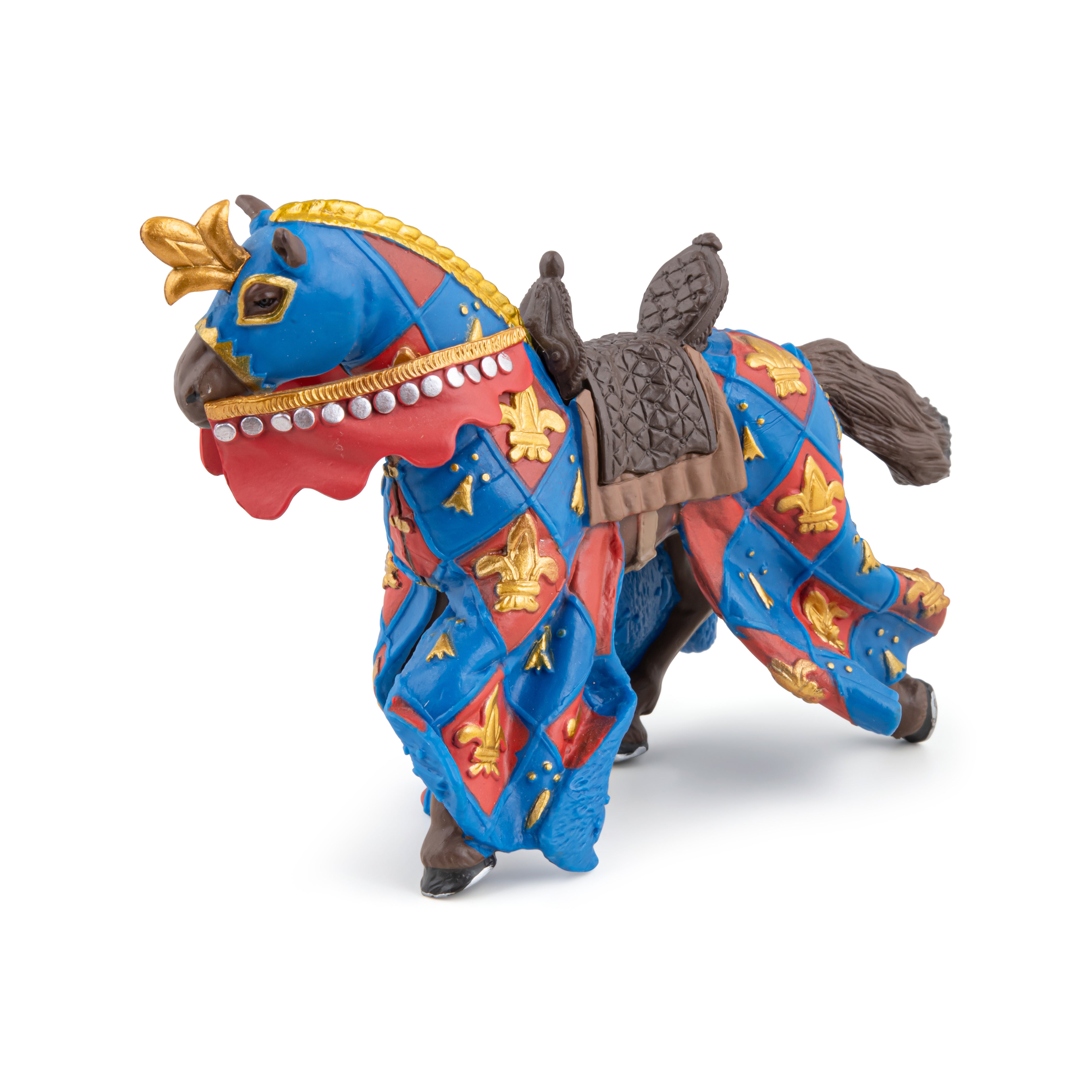 papo-medieval-pferd-lilie-blau-ritterpferd-figur image 5