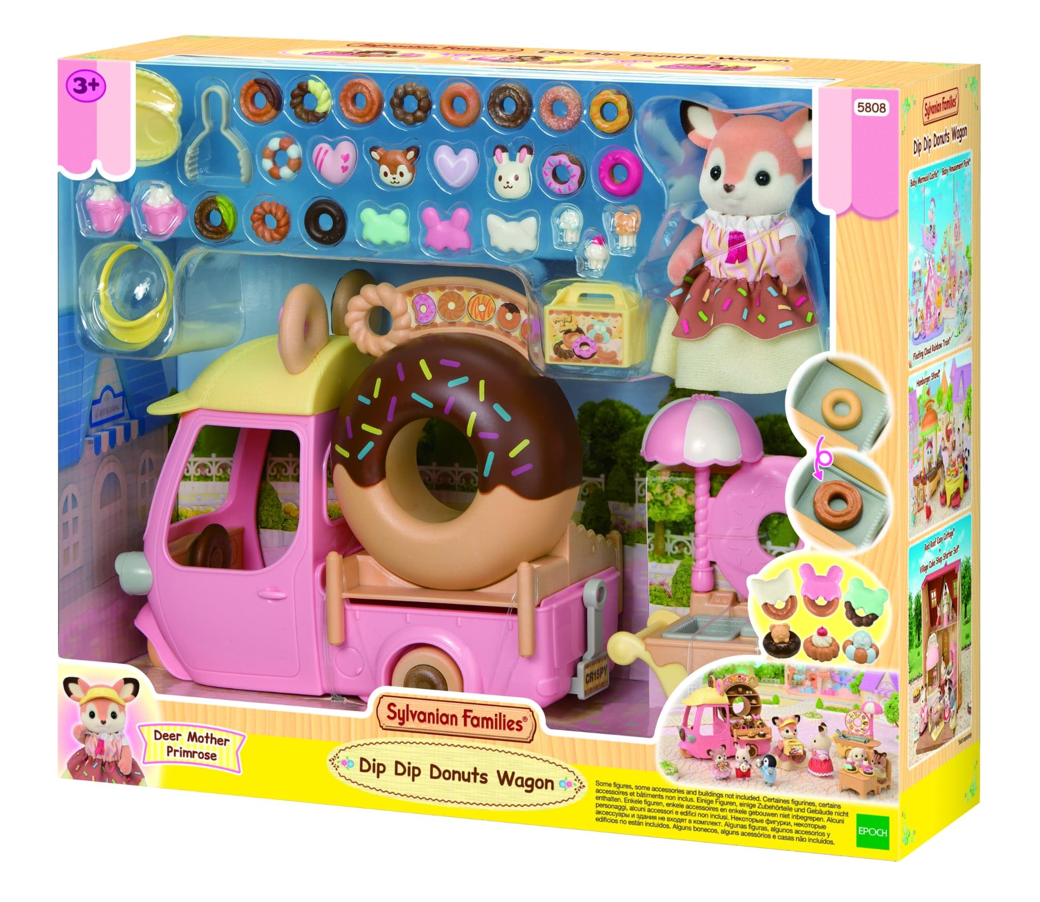 sylvanian-families-town-5808-donutwagen-spielset-mit-reh-figur image 1