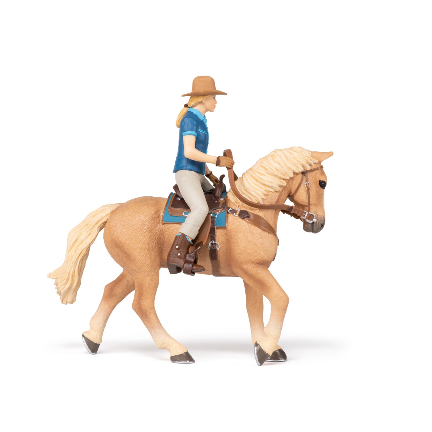 papo-horses-western-pferd-und-reiterin-set-cowgirl-figur image 3