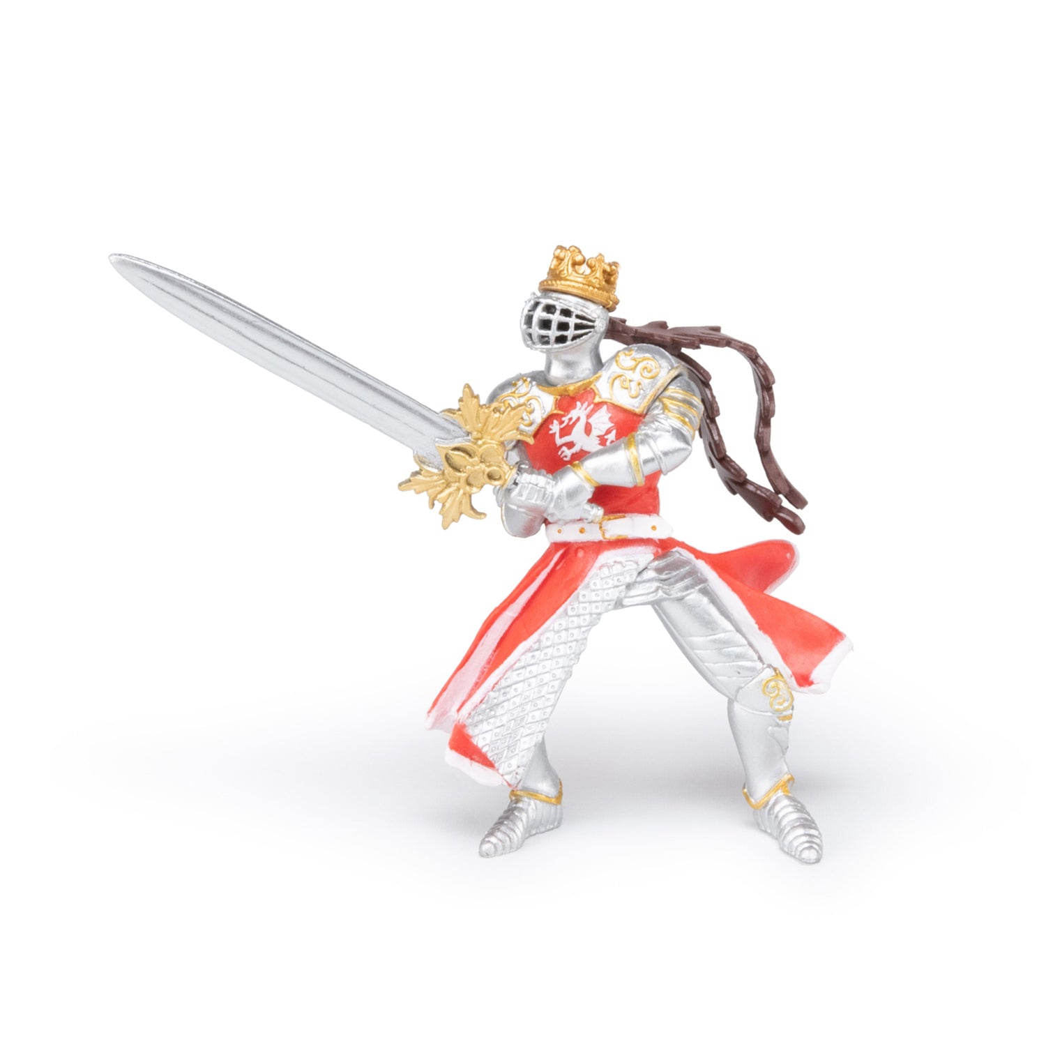 papo-medieval-drachenk-nig-spielfigur-mit-schwert-und-pferd image 1