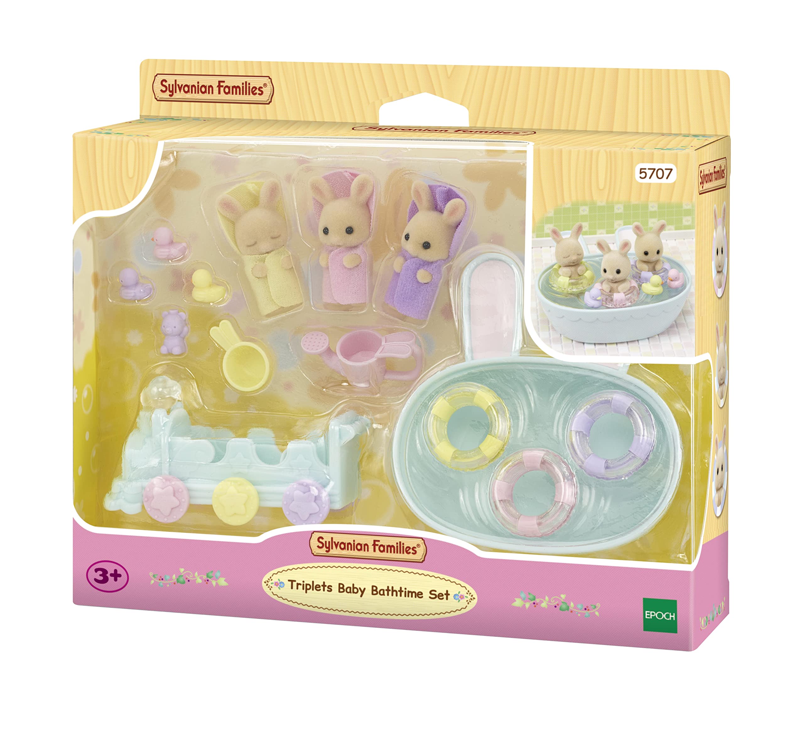 sylvanian-baby-milchhasen-drillinge-5707-badeset-mit-wanne image 3