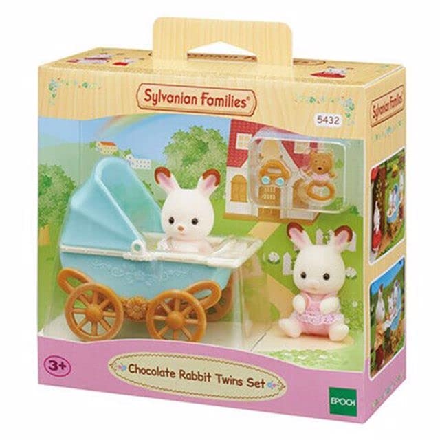 sylvanian-families-5432-schokoladenhasen-zwillinge-puppenhaus-kinderwagen image 3