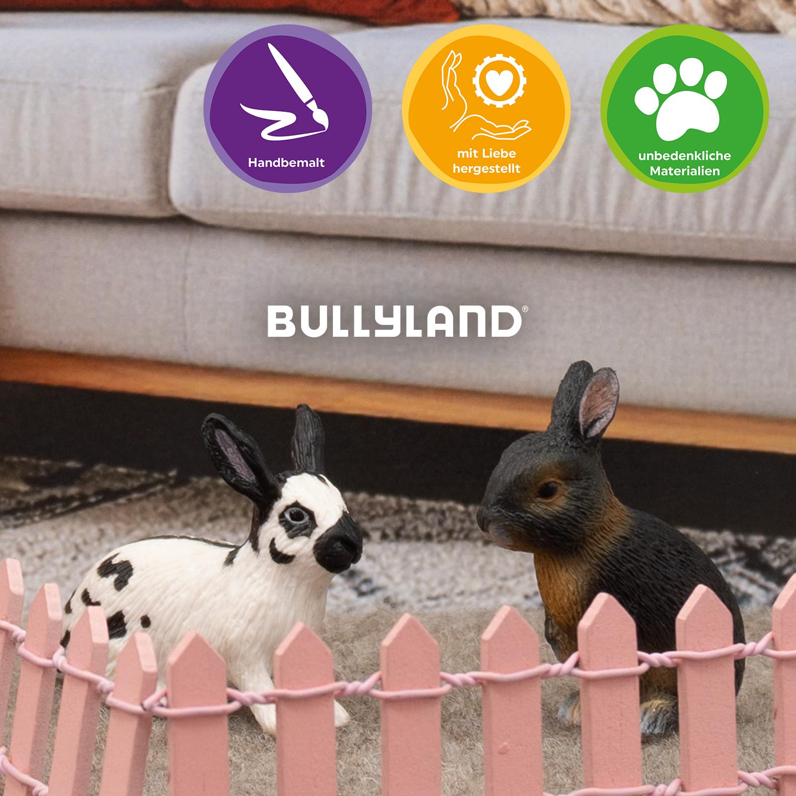 bullyland-pets-kaninchen-64612-figur-5-cm-schwarz image 5