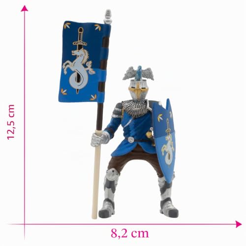 bullyland-turnierritter-80785-spielfigur-blauer-ritter-mit-schild image 6